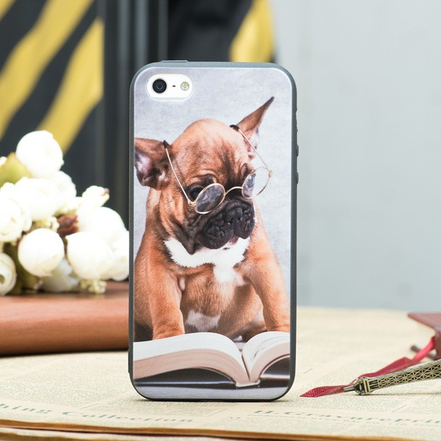 Ốp lưng hình chó đọc sách iphone 5 5s 5se 6 6s 6 plus 6s plus 7 7 plus 8 8 plus x xs