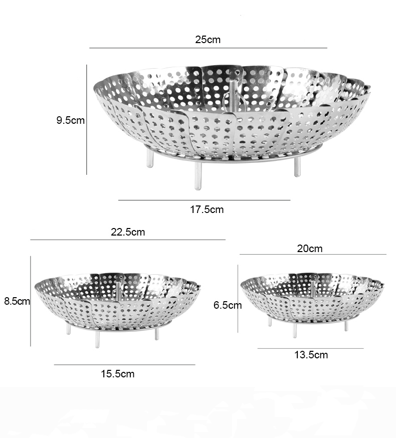 [XẢ KHO ] Vỉ hấp inox 304 điều chỉnh kích cỡ đa năng hàng đầu Nhật Bản-Giá Hấp Thức Ăn Bằng Thép Không Gỉ Hình Tròn-Vỉ xửng hấp inox xòe cao cấp có thể bung gập dễ dàng tiện lợi phù hợp hầu hết các loại nồi