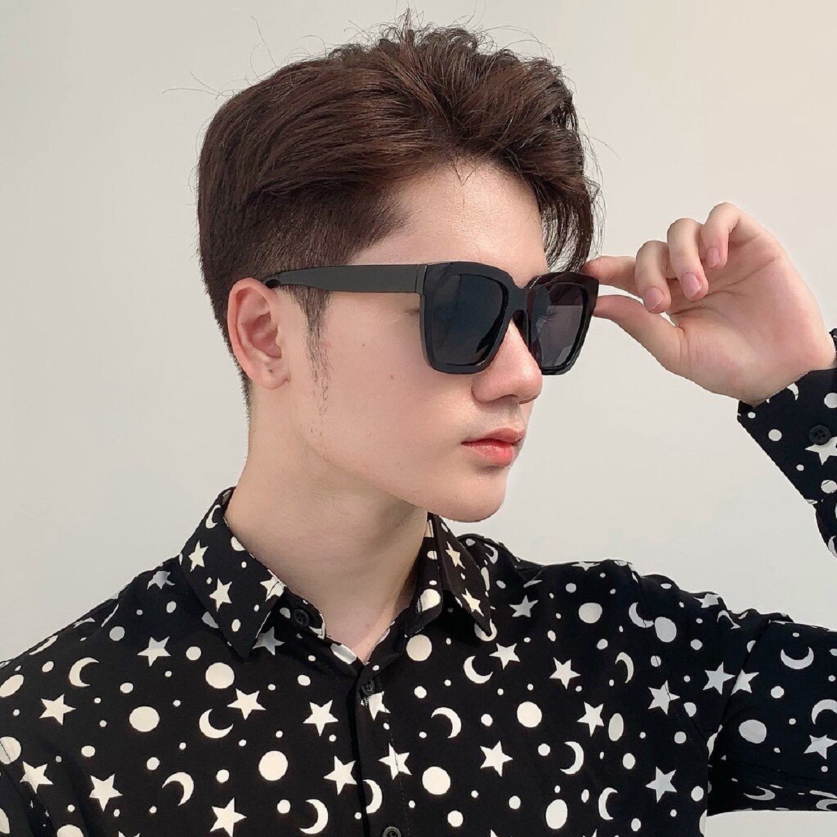 Mắt Kính Râm Nam Nữ Mặt Vuông Chống Nắng Kính Mắt Trendy