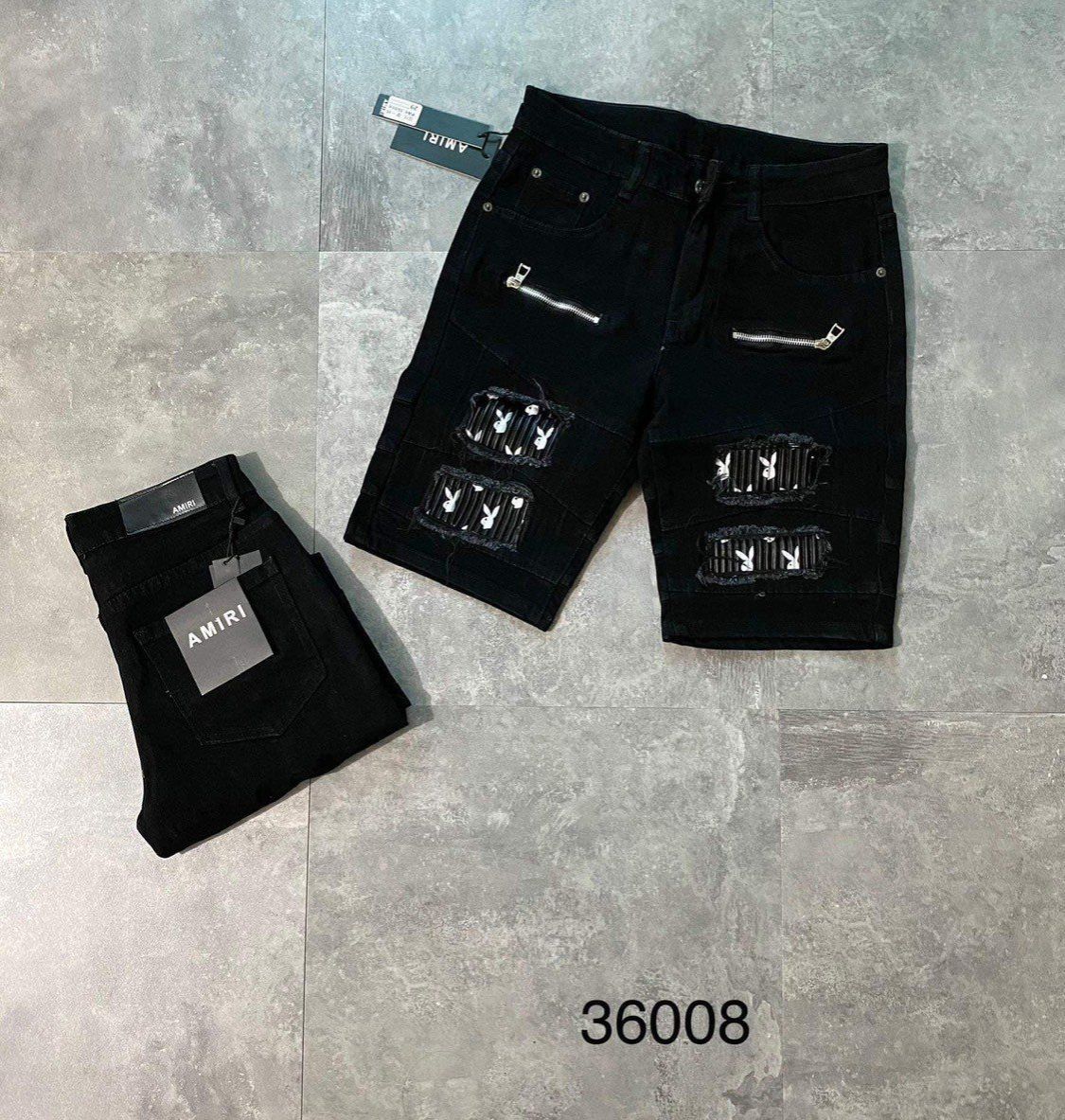 ( video ảnh thật ) Quần short jean nam đen DSQ rách in họa tiết chữ vải dày co dãn mẫu mới nhất cao cấp N77 FASHION
