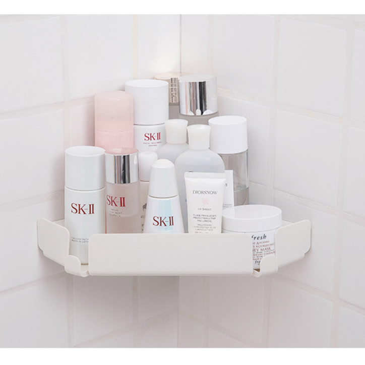 Kệ treo tường nhà tắm bền đẹp, giá đựng đồ đa năng không cần khoan tường siêu tiện dụng - giao màu ngẫu nhiên