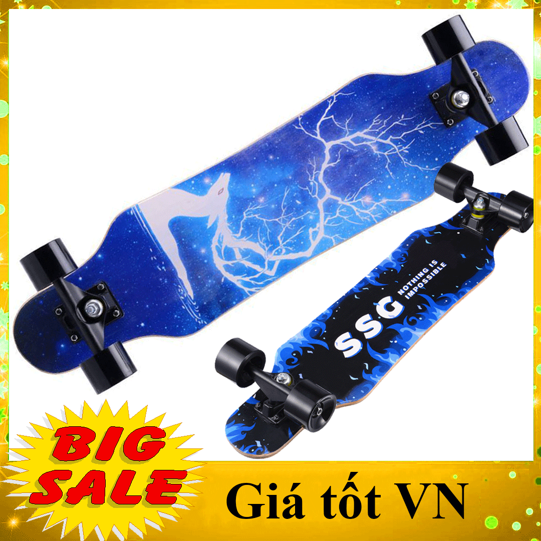 [ĐẠI HẠ GIÁ] Ván Trượt Thể Thao cho người lớn Sport & Dancing Mini Freeride Longboard Skating 80 cm - Ván Trượt Có Nhám Chống Trượt, Ván Trượt Gỗ Chống Nước Cực Tốt Chịu Lực Tốt, Ván trượt Nam