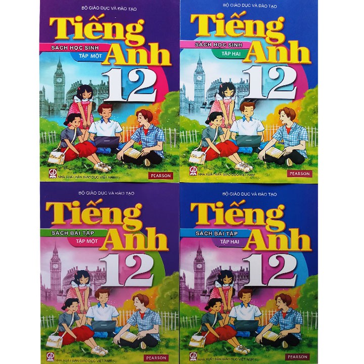 Sách - Tiếng anh lớp 12 - không có đĩa (trọn bộ 4 quyển)