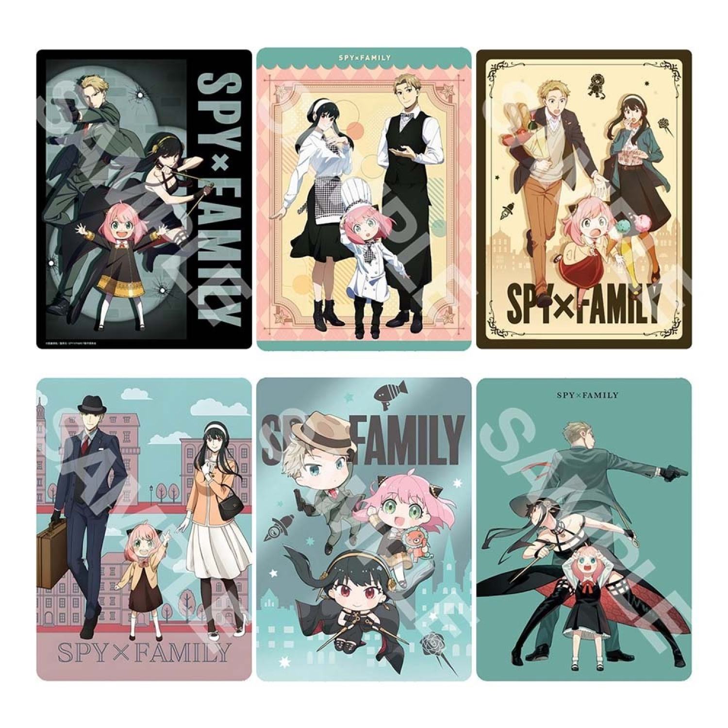 (1 tấm) Ảnh card bo góc in hình SPY X FAMILY Forger Family ver Gia Đình Điệp Viên thẻ bo viền 5*8cm anime chibi sưu tầm