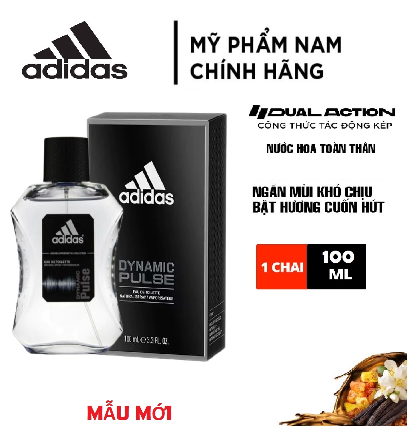 Nước Hoa Nam Adidas Eau de toilette 100 ml - Dynamic Pulse