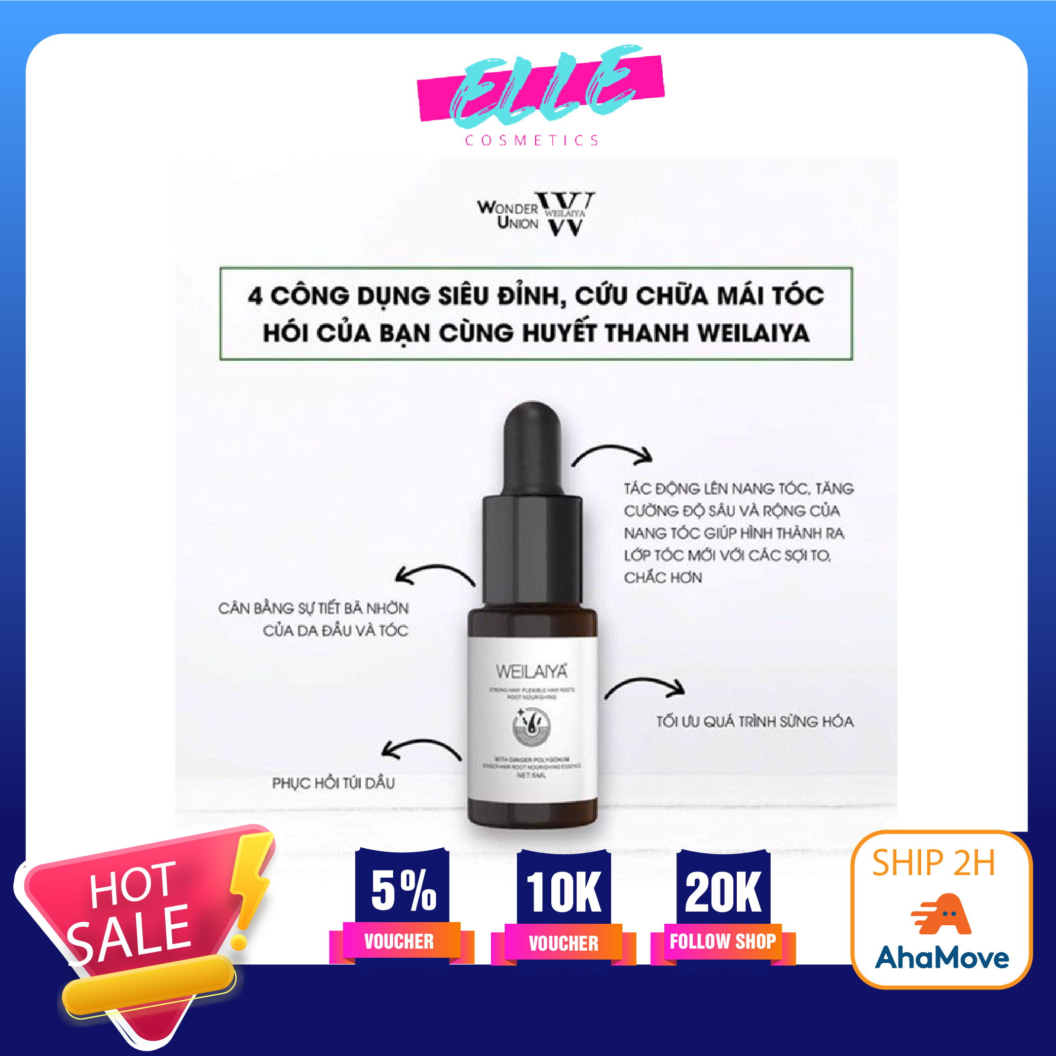 Serum huyết thanh hỗ trợ mọc tóc Weilaiya lẻ 1 lọ