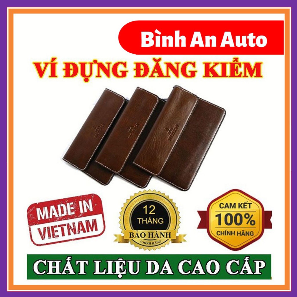 Ví da ô tô, ví da đựng giấy tờ xe, ví da đựng giấy tờ đăng kiểm in logo hãng - Ví Đặt LOGO Hãng Theo Yêu Cầu Khách