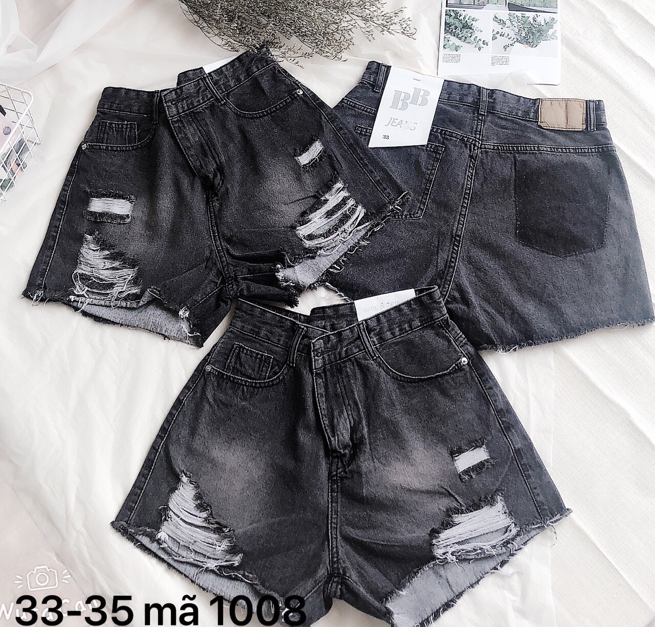 [HCM]QUẦN SHORT JEAN NỮ RÁCH BAO ĐẸPLƯNG SIÊU CAO-JT39