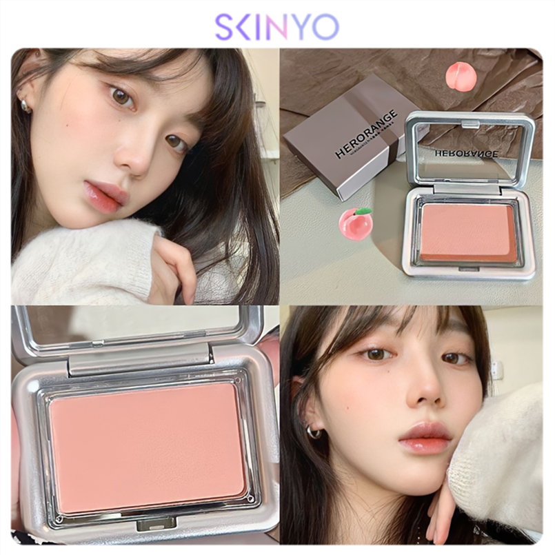 Phấn má lì màu hồng nude Màu Cam Đào A641 tự nhiên