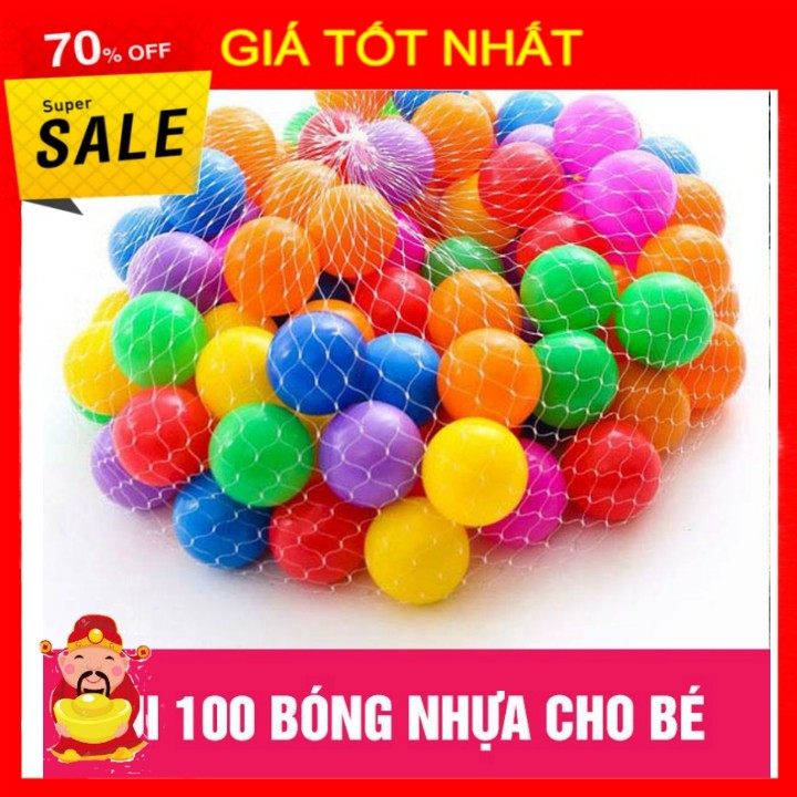 100 bóng nhựa nhiều màu - túi 100 bóng