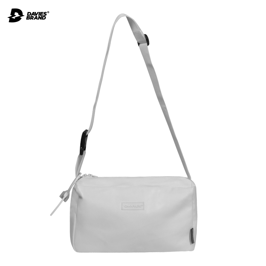 Túi đeo chéo local brand Davies - Túi đeo chéo da màu trắng Over Shoulder Bag.