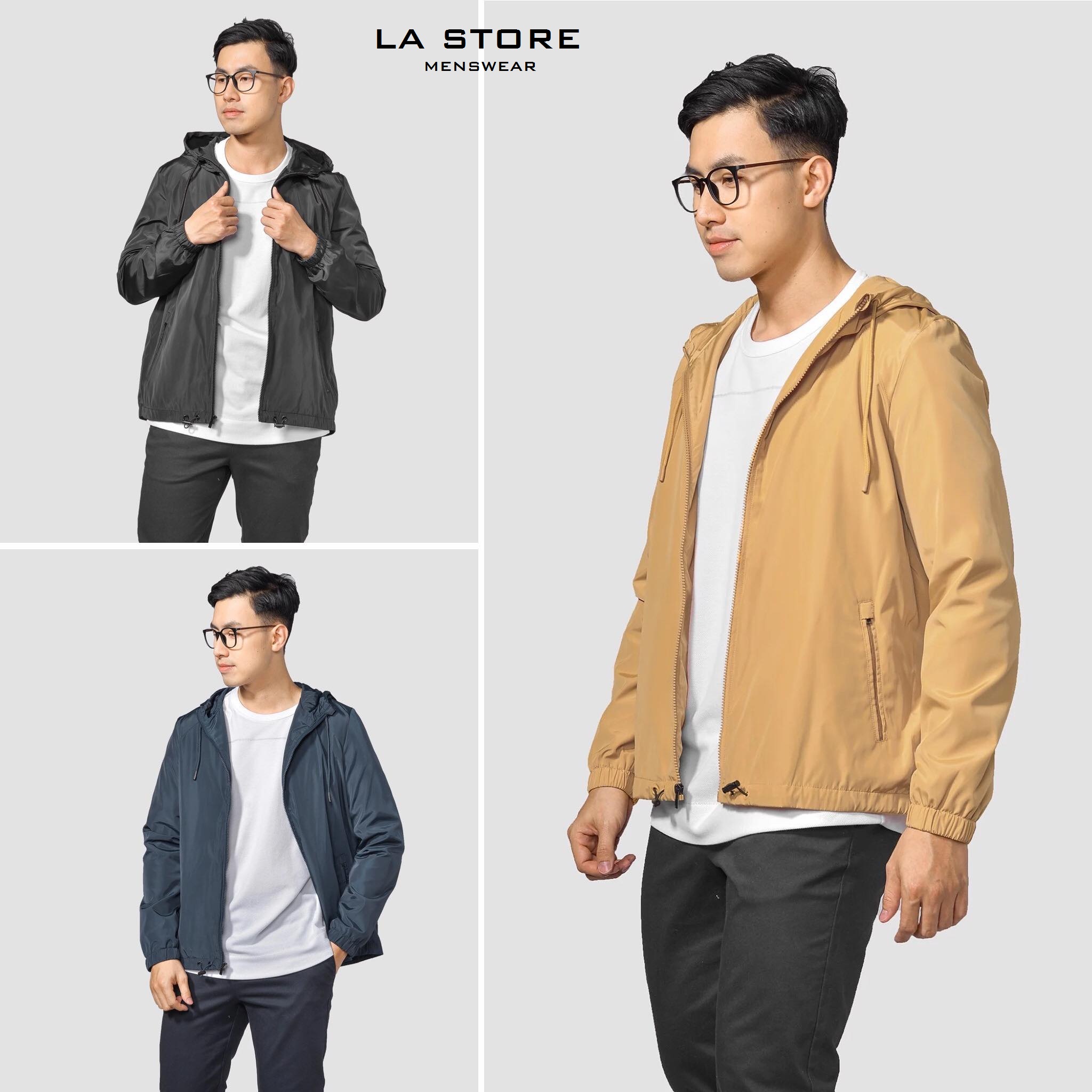 ROUTINE - Áo khoác gió nam trơn có ly sau - 10F20WJA007 shop LASTORE