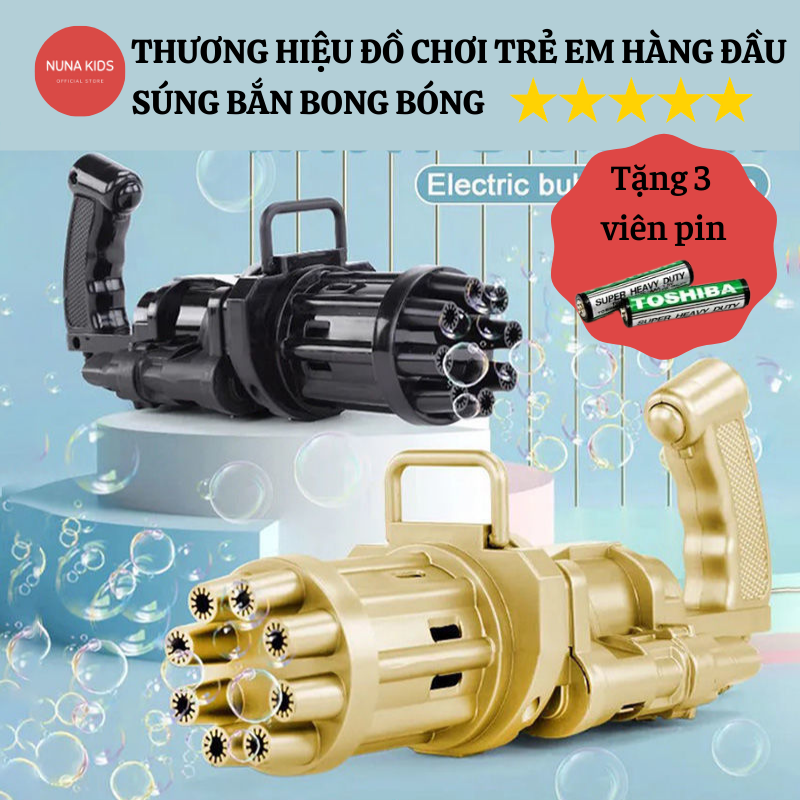 Đồ chơi bắn bong bóng 8 nòng cực đẹp đồ chơi tạo bong bóng giải trí cho các bé