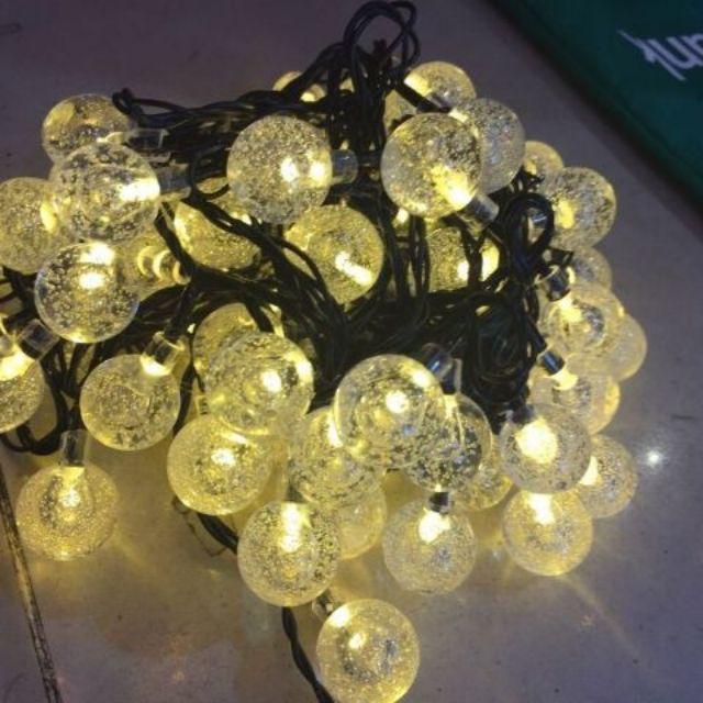 Dây đèn bi Cherry Ball Led bọt nước 5m 20 bóng Cắm Điện Dây Đen