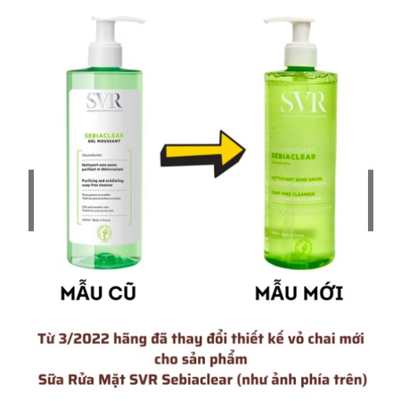 Sữa rửa mặt SVR Sebiaclear Gel Moussant
