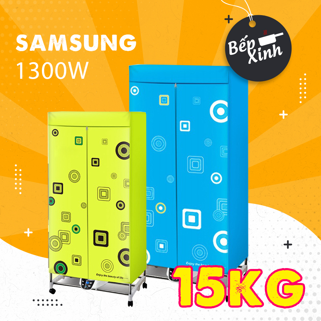 Tủ sấy quần áo Cloths Dryer - Tủ quần áo 2 tàng - Có điều khiển từ xa - Khung INOX chắc chắn - Máy sấy quần áo samsung - Bảo hành toàn quốc