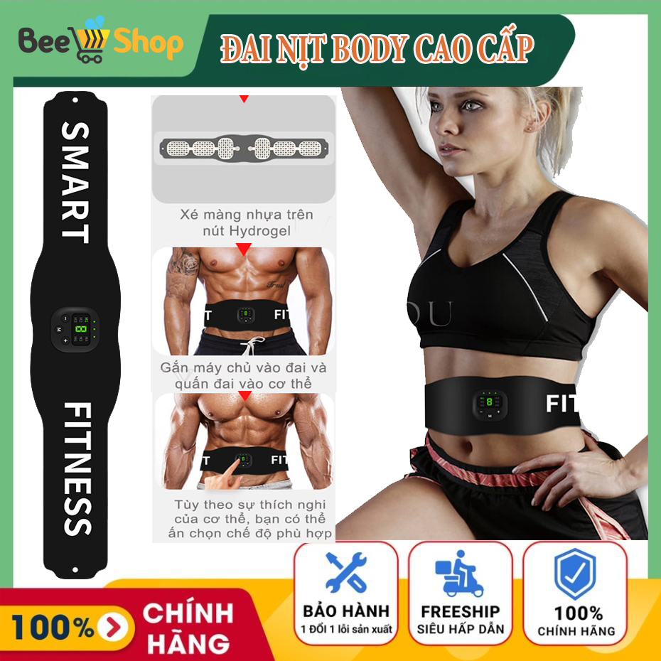 Đai massage giảm bụng mỡ Đai nịt bụng mẫu mới đai mát xa bụng mỡ xung điện SMART FITNESS đai nịt bụng Body giảm vòng hai thể thao nam và nữ giảm mỡ bụng cho phụ nữ sau sinh đánh tan mỡ thừa trên toàn cơ thể