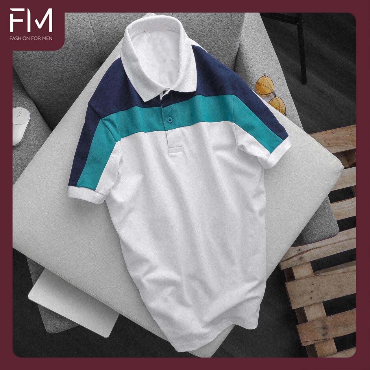 Áo thun Polo nam cổ bẻ phối vai thời trang phong cách năng động chất thun cá sấu cực chất - FORMEN SHOP - FMPS110