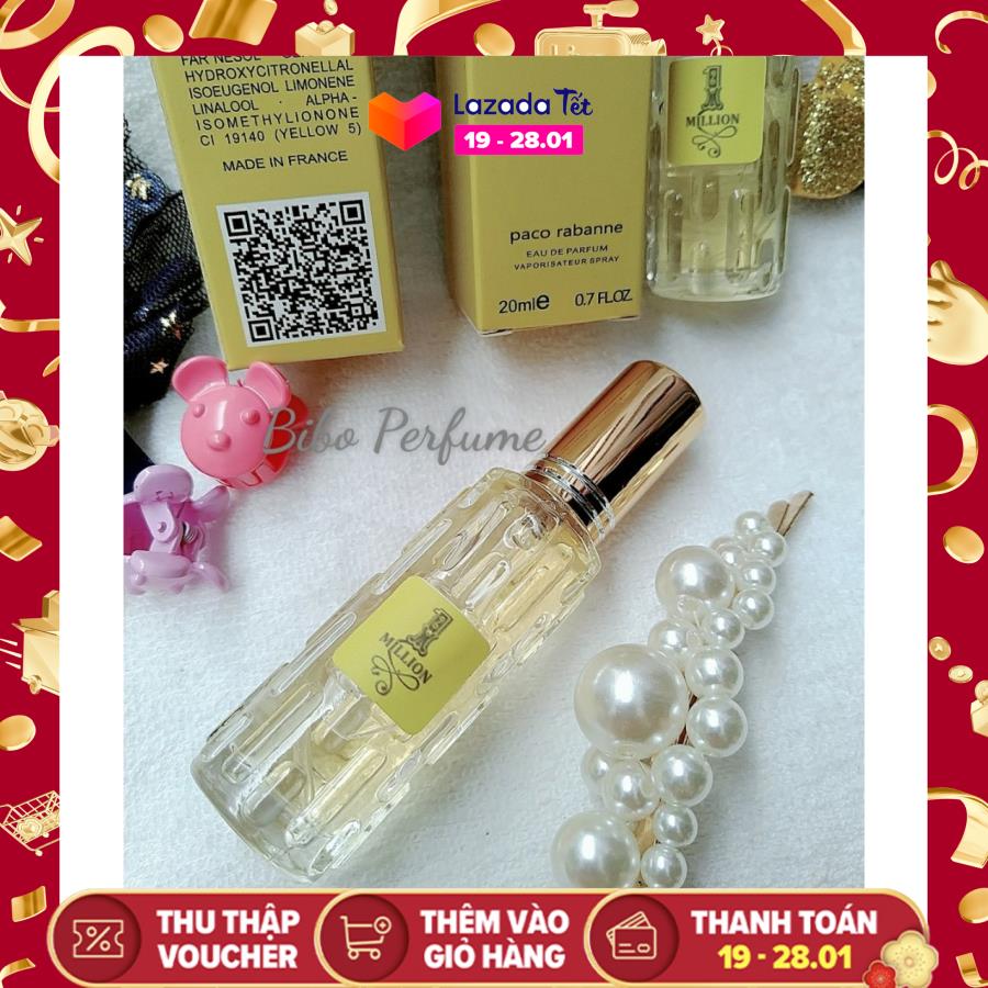 [HCM]TINH DẦU NƯỚC HOA NAM MILION 20ML LƯU 1-2 NGÀY