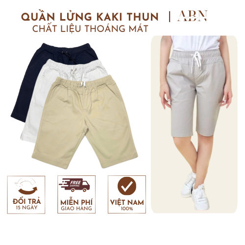 [HCM] QUẦN KAKI LỬNG NỮ NGANG GỐI LƯNG THUN THOẢI MÁI THOÁNG MÁT CO DÃN