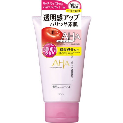 Sữa rửa mặt tẩy da chết aha wash cleansing r 120g - nhật bản