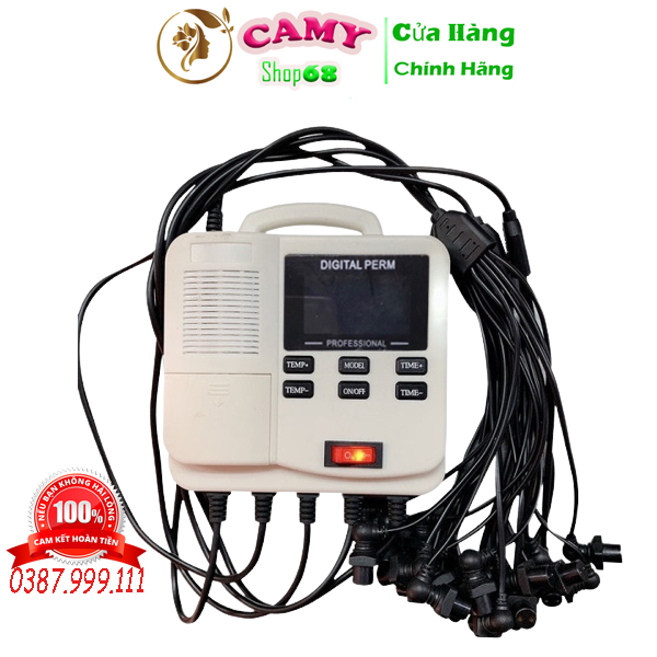 Máy uốn xoăn kỹ thuật số setting mini digital-perm-220v với thiết kế 25 dây gắn trục siêu gọn nhẹ giành cho salon camy shop68