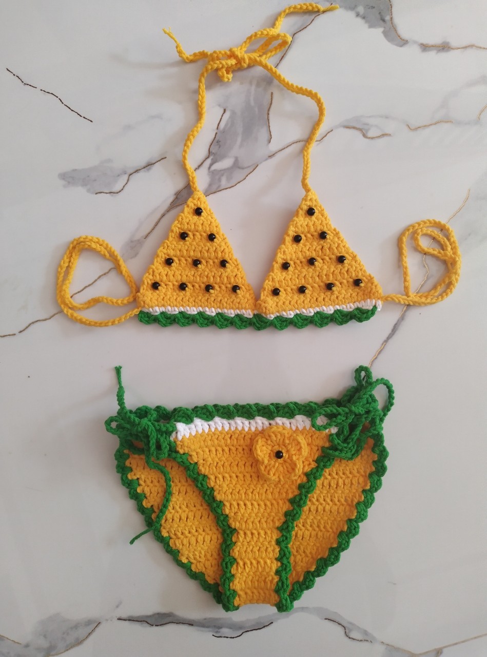 Bikini dưa hấu cho bé, bikini đi biển cho bé, đồ bơi đi biển cho bé