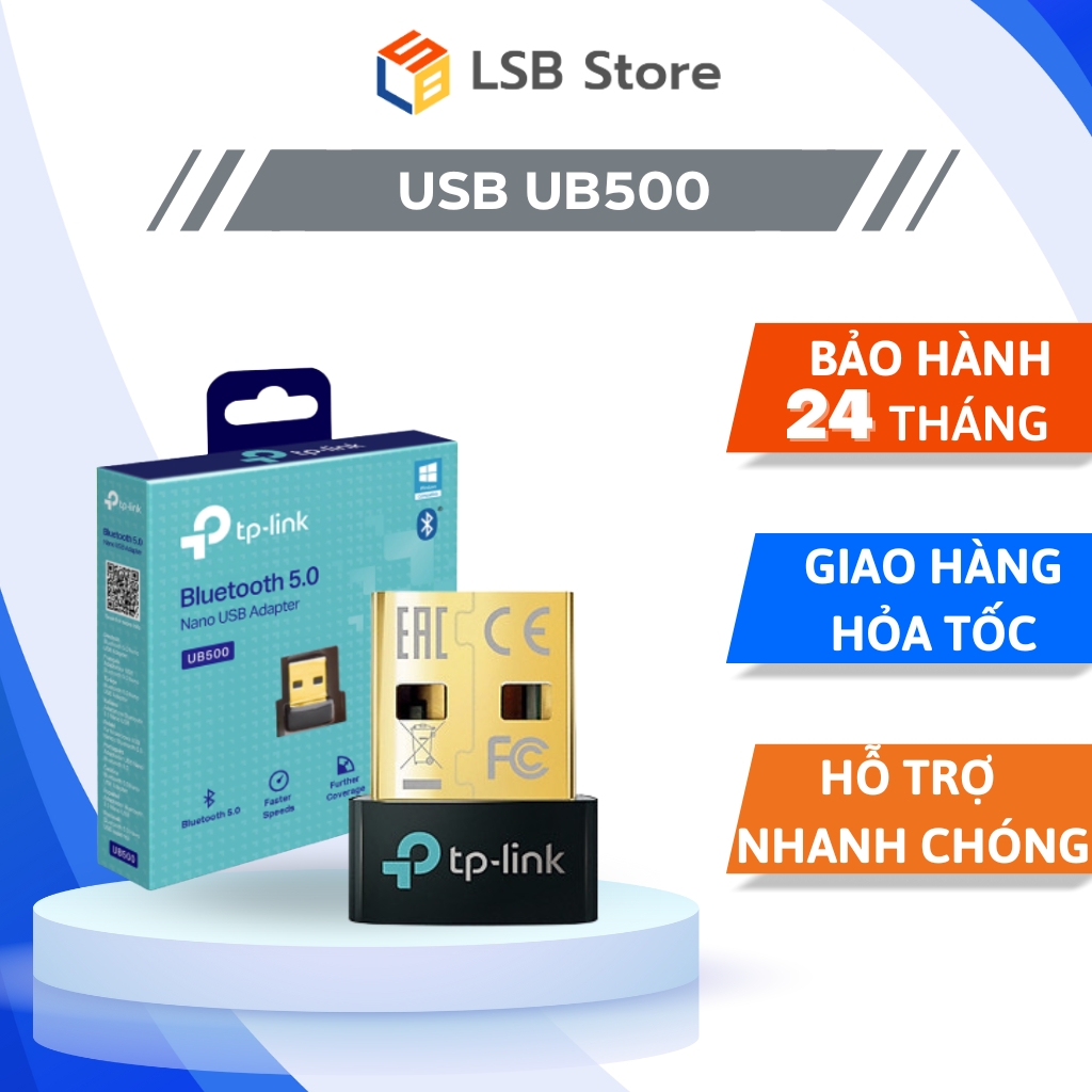 [Hoả Tốc 4h - HCM] USB Bluetooth UB500 TPLink / Bộ Chuyển Đổi USB Nano UB500 Bluetooth  5.0 TP-Link | Hàng Chính Hãng | Bảo Hành 24 Tháng  | LSB Store