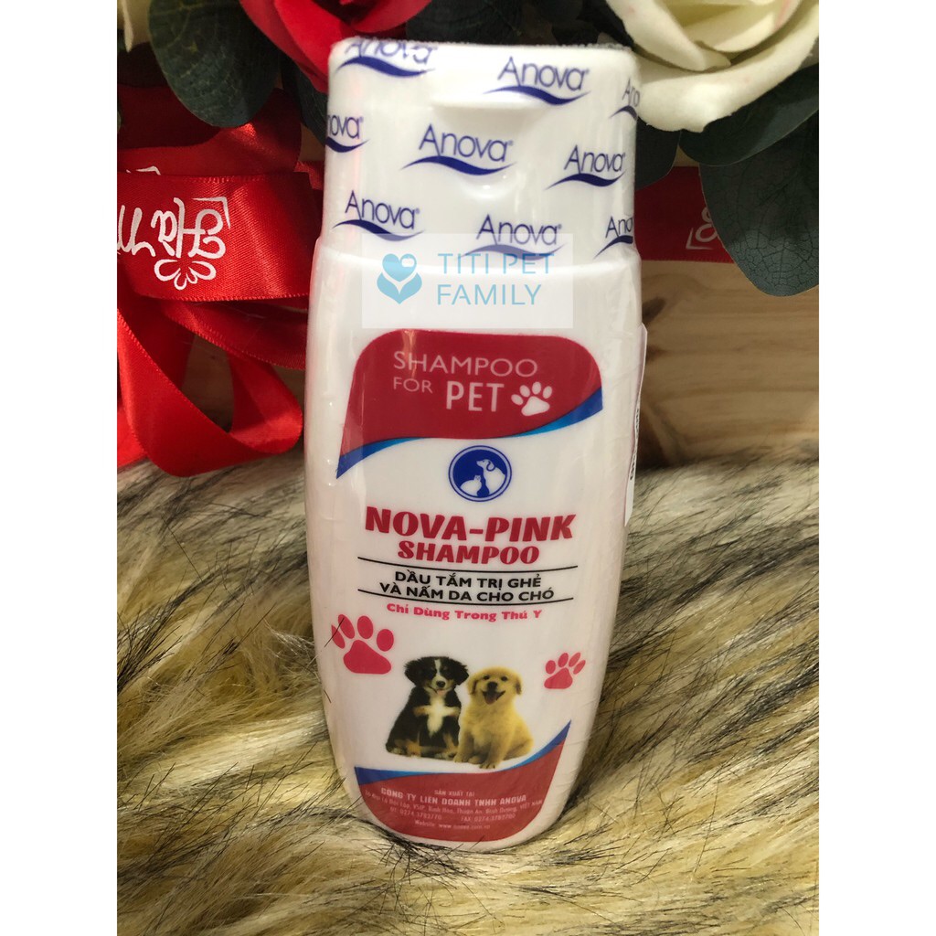 SỮA TẮM NOVA - PINK 150ML VE, BỌ CHÉT, GHẺ TRÊN CHÓ