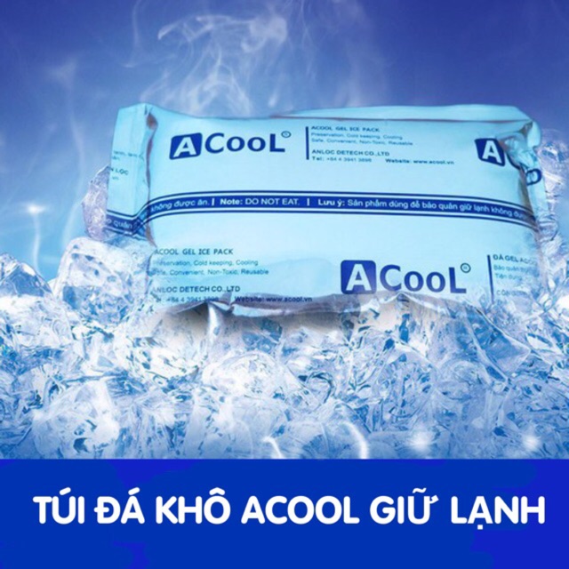 Set 3 Đá khô giữ lạnh dạng túi gel Acool 350g