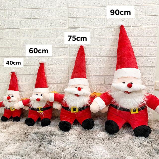 Gấu bông hình ông già Noel - Thú nhồi bông cute vải nhung mềm mịn, co dãn - Gấu bông cao cấp 88
