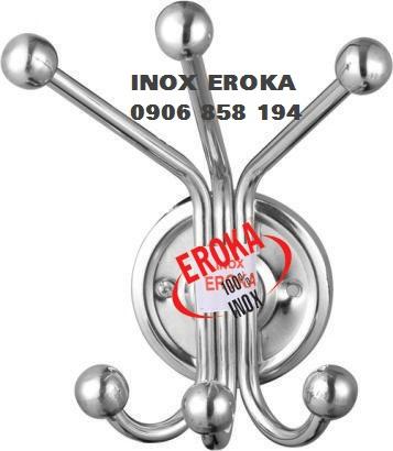 Móc áo inox eroka - móc treo đồ - móc 3 đôi - mo-048