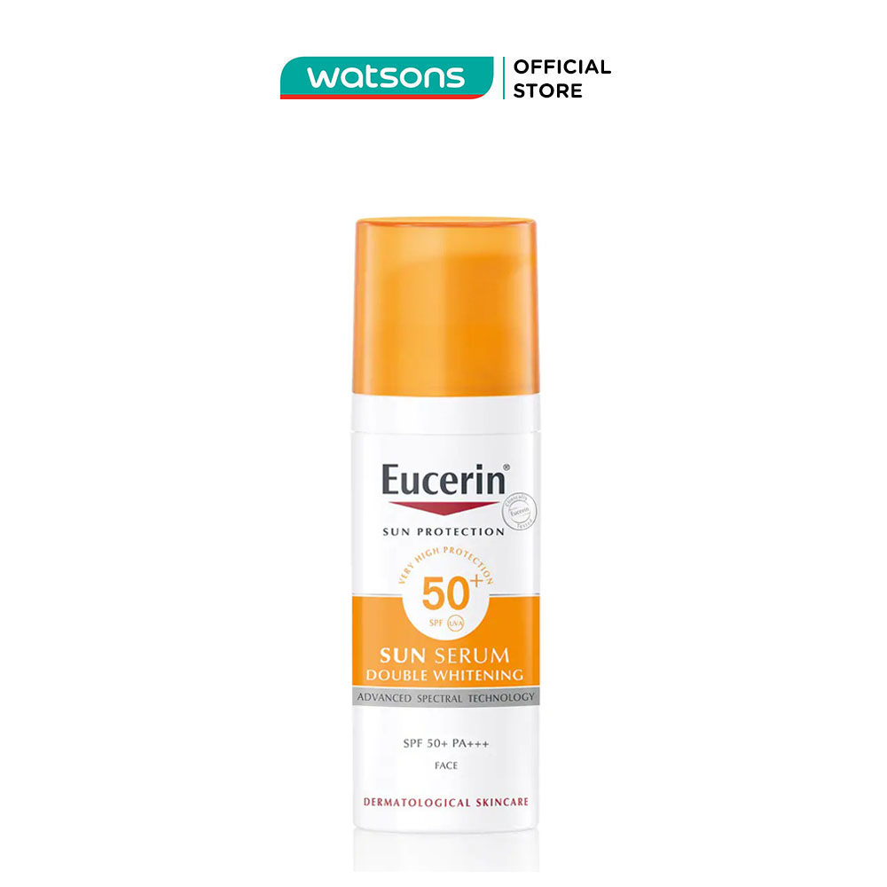 Kem chống nắng và dưỡng trắng eucerin serum double whitening spf50+ 50ml