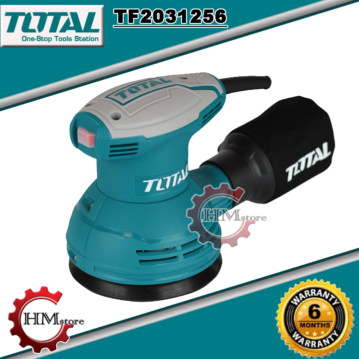 Máy chà xoay total tf2031256, công suất 320w - máy chà nhám rung tròn, máy chà nhám gỗ, máy chà nhám tròn - vòng tua 12.000vòng/phút - thương hiệu total - bảo hành 6 tháng - hải my store