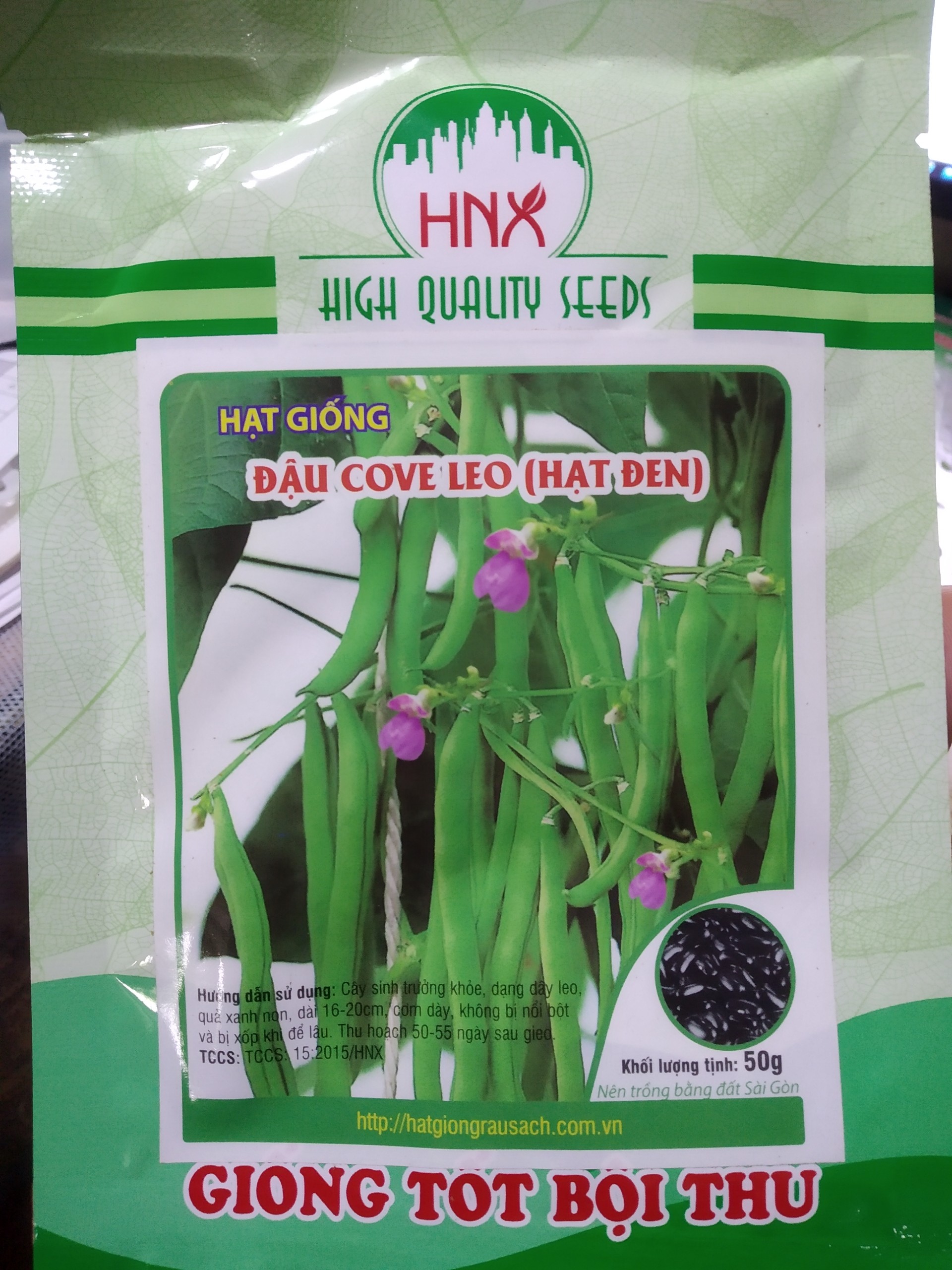 Hạt giống đậu cove leo gói 50 gam