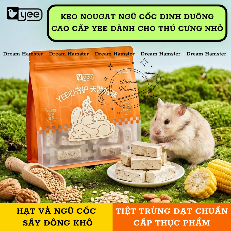 Kẹo nougat ngũ cốc dinh dưỡng cao cấp Yee dành cho thú cưng nhỏ