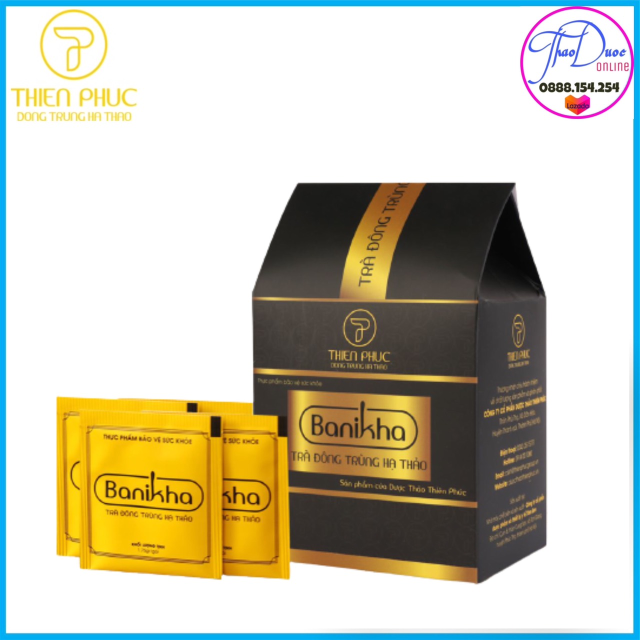 Hộp Trà Đông Trùng Hạ Thảo THIÊN PHÚC BaNiKha 20 gói