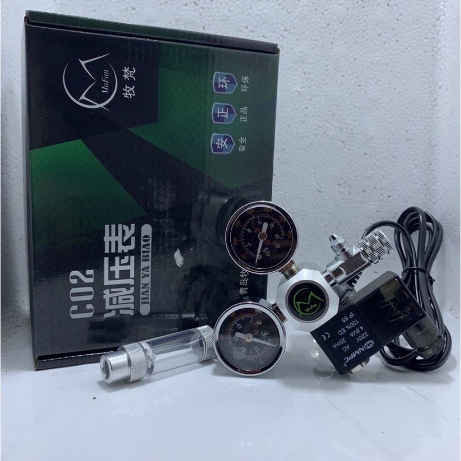 Van điện CO2 Mufan giá rẻ chính hãng, có kèm 1 loi điện, 2 đòng hồ và đếm giọt chính hãng