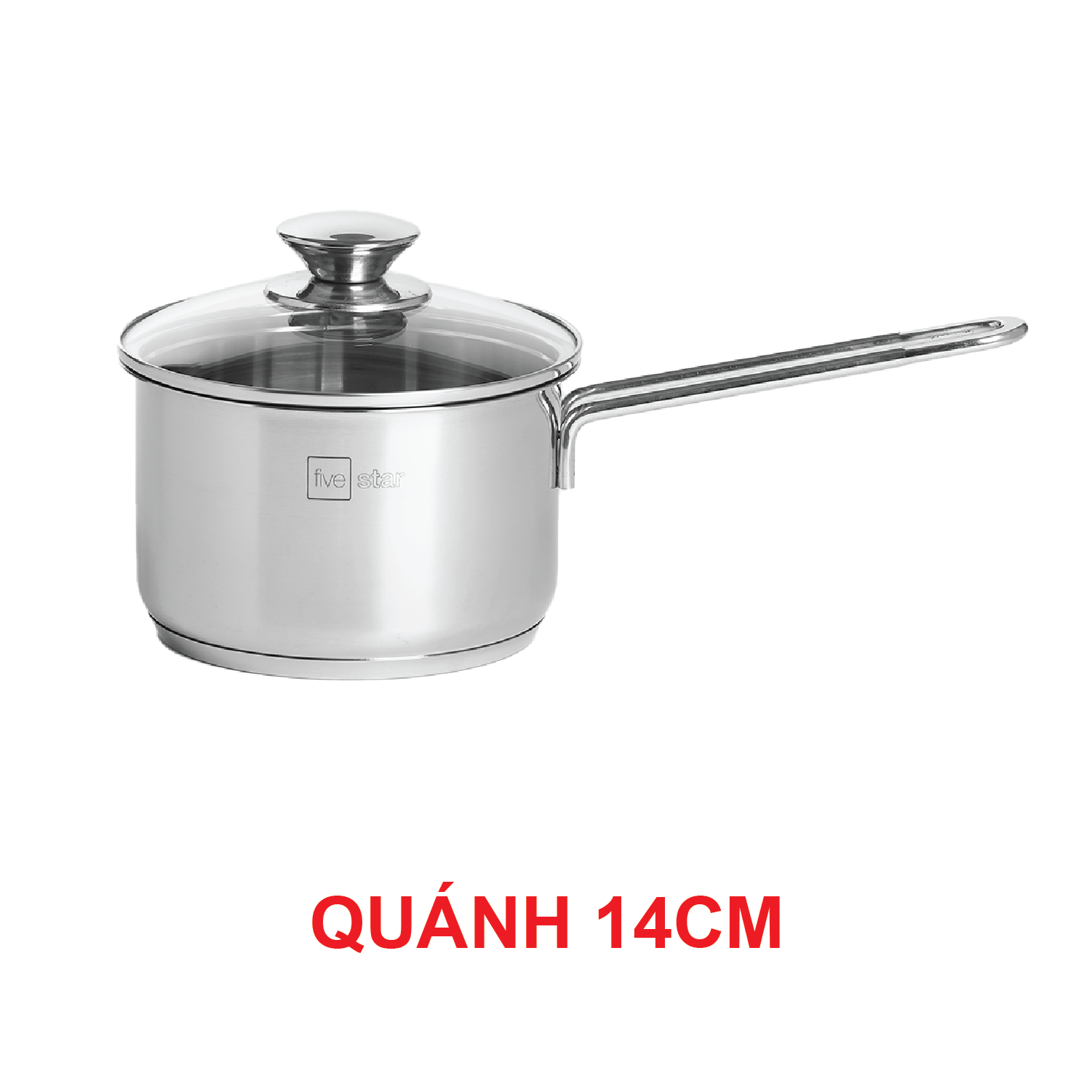  Nồi quấy bột cho bé Fivestar 14cm inox dày dặn sử dụng bếp từ ,có tay cầm chịu nhiệt  tặng 5 muỗng ăn 
