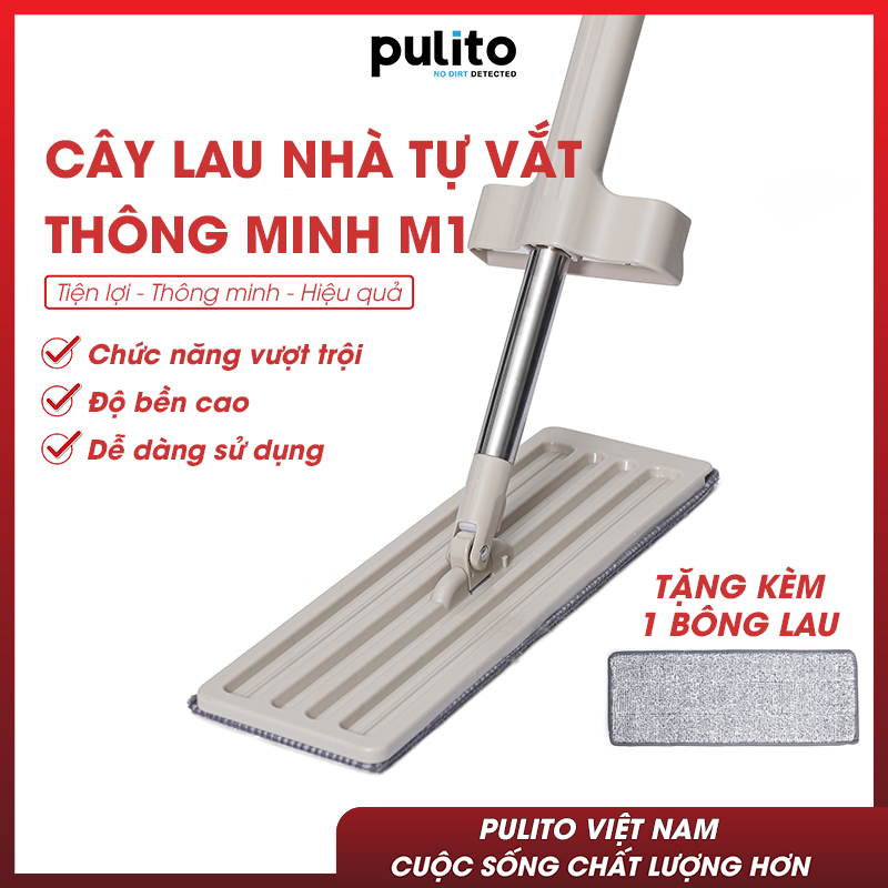 Cây lau nhà ,chổi lau nhà tự vắt phẳng thông minh Spin Mop xoay 360 độ CLN-M1