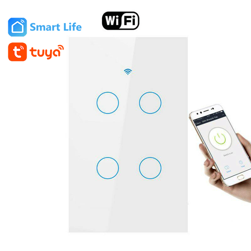 Công tắc thông minh cảm ứng Wifi Tuya hẹn giờ điều khiển từ xa