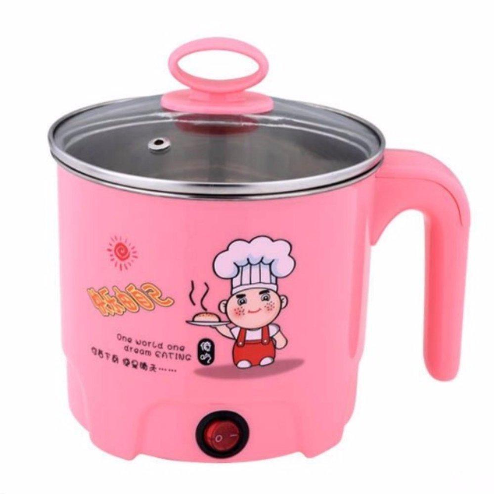 Nồi lẩu mini 2 trong 1 siêu tốc/nồi lẩu điện mini giá rẻ 1.8L Nồi nấu cháo cho trẻ - Ca lẩu điện mini Nấu mì SIÊU NHANH - ca nấu mì kiêm nồi lẩu mini 1L8 loại to kèm vỉ hấp và khay luộc trứng