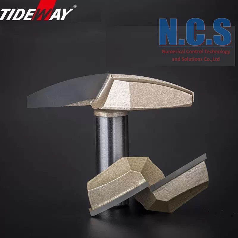 Tideway ac1826 - mũi phay gỗ cnc cầu lõm d38.1-63.5mm, tạo hình sóng