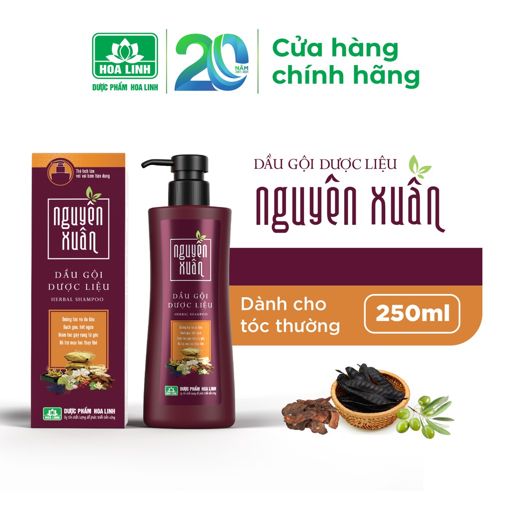 Dầu gội dược liệu Nguyên Xuân 250ml (dành cho tóc thường) AT Boutique Cute
