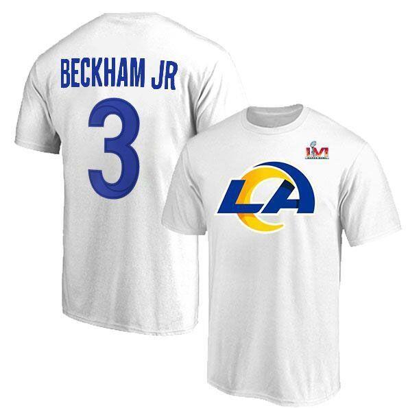 Áo bán chạy nhất Top-quality The NFL beauty professional football league Rams Los Angeles Rams OBJ David Beckham T-shirt