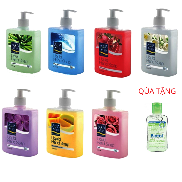 Nước rửa tay Aqua vera 500ml thổ nhĩ kỳ - tặng kèm gel rửa tay biotol 100ml
