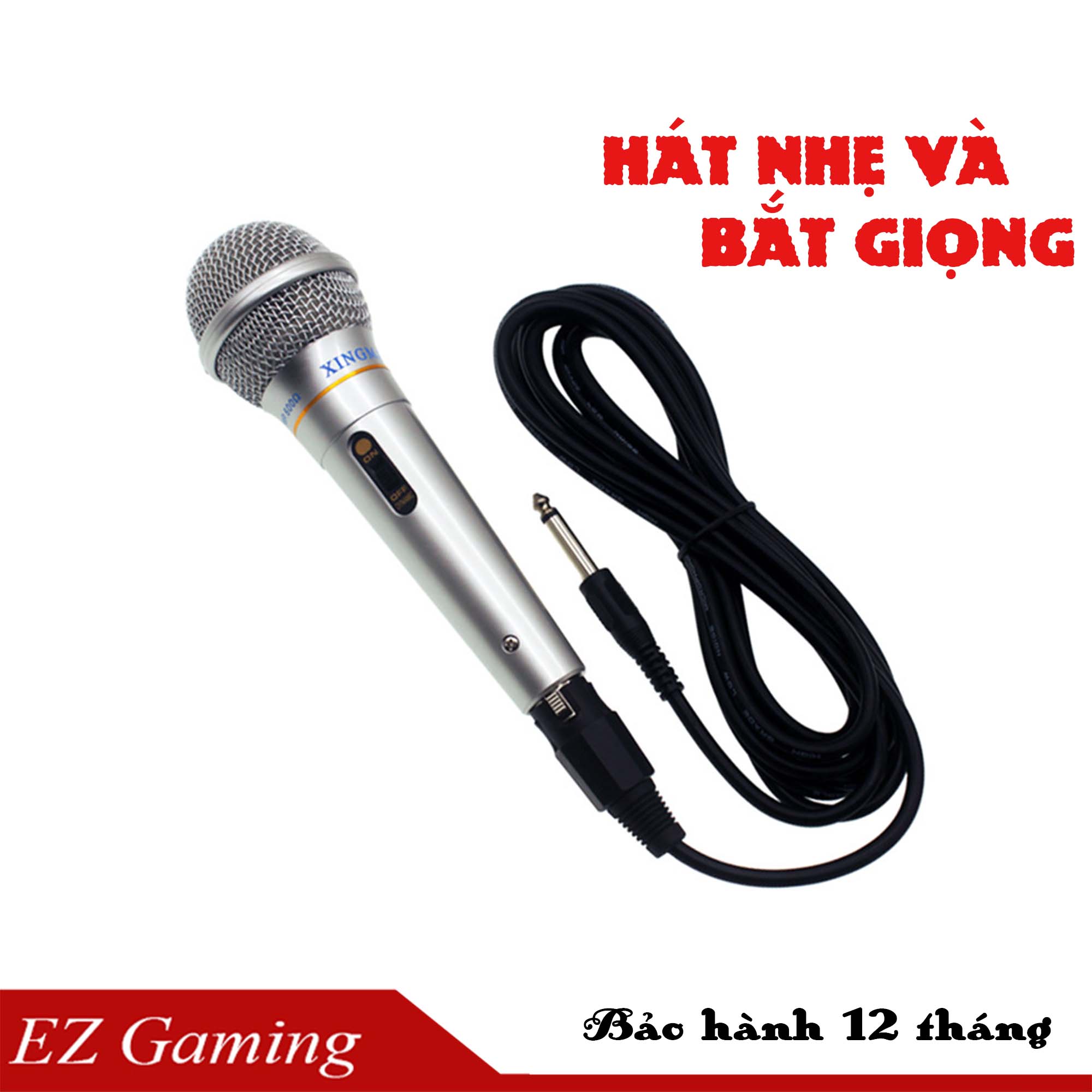 Micro Xingma AK-319 chuyên karaoke hát siêu nhẹ và bắt giọng , micro có dây hàng chính hãng xingma ,dòng legendary vocal, BẢO HÀNH 12 Tháng