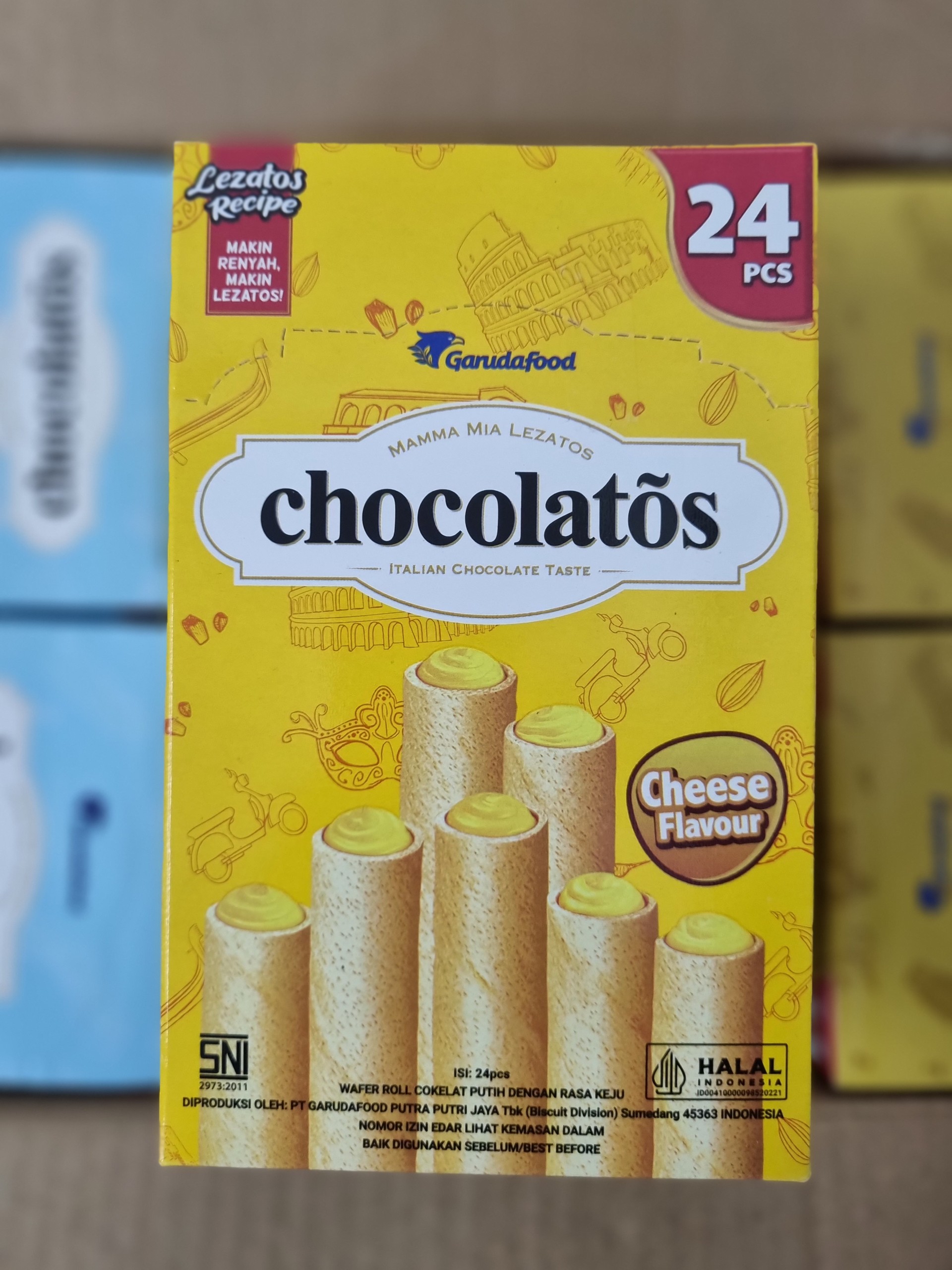 Bánh cuộn xốp chocolatos nhân phô mai 336g