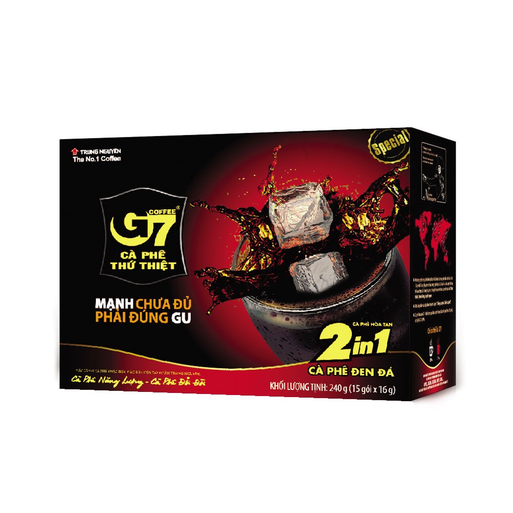 Cà phê trung nguyên hòa tan g7 2in1 - hộp 15 gói 16gr