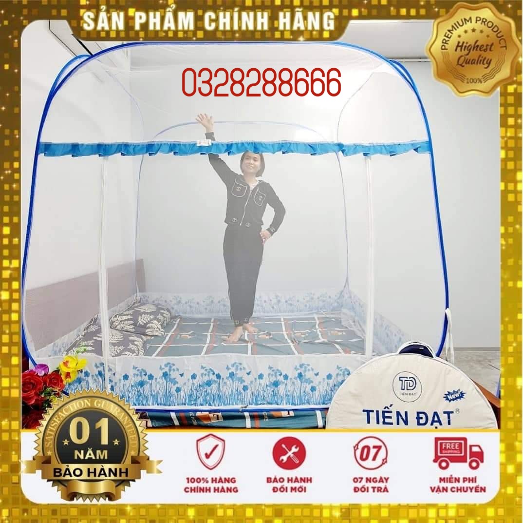 màn tự bung đỉnh vuông có chân viền tiến đạt